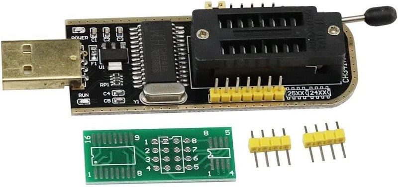 Ferwooh برامج CH341A 2PCS SPI فلاش USB لوحة رئيسية توجيه LCD BIOS 24 25 سلسلة مسجل حرق محول USB-TTL + 2 مجموعة محول SOP16 إلى 8 دبابيس SOP8 ISOIC8 مشبك اختبار IC 8 دبابيس - Image 5